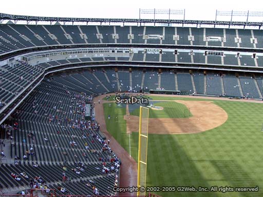 Seat view from section 345 at Globe Life Park in Arlington, home of the Texas Rangers