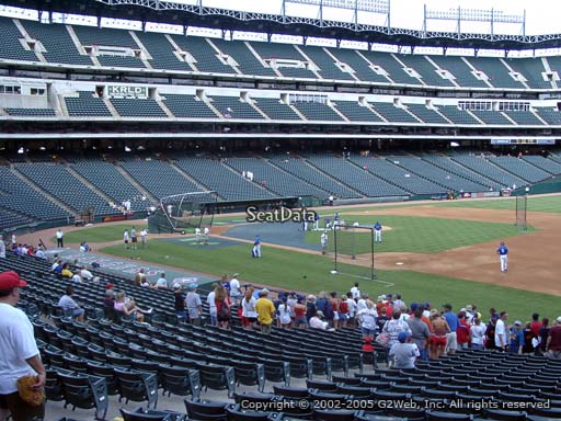 Seat view from section 36 at Globe Life Park in Arlington, home of the Texas Rangers
