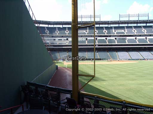 Seat view from section 43 at Globe Life Park in Arlington, home of the Texas Rangers