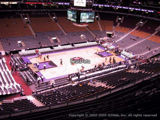 Seat view from section 323 at Scotiabank Arena, home of the Toronto Raptors