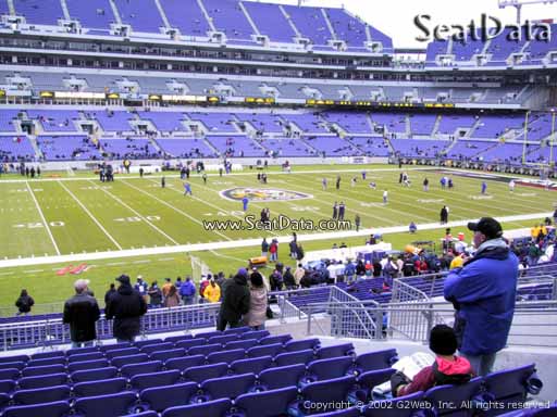 View from Section 102 at M&T Bank Stadium, Home of the Baltimore Ravens