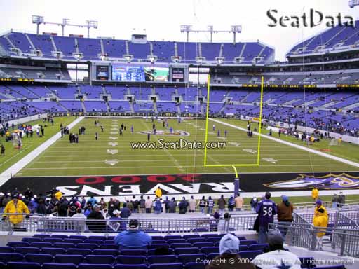 View from Section 114 at M&T Bank Stadium, Home of the Baltimore Ravens