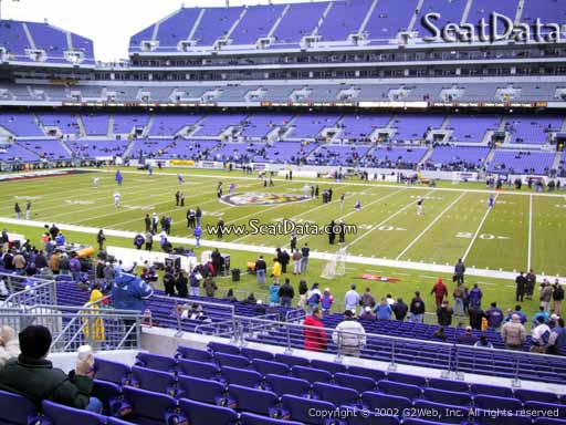 View from Section 124 at M&T Bank Stadium, Home of the Baltimore Ravens