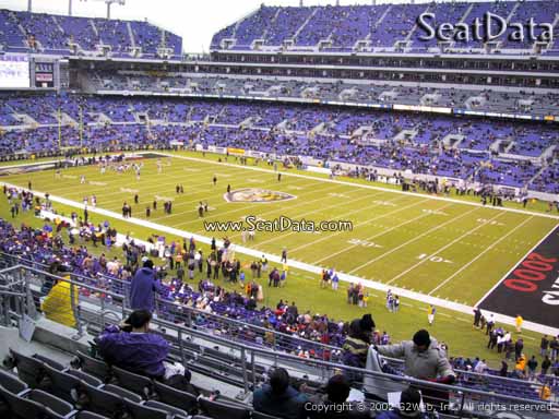 View from Section 222 at M&T Bank Stadium, Home of the Baltimore Ravens