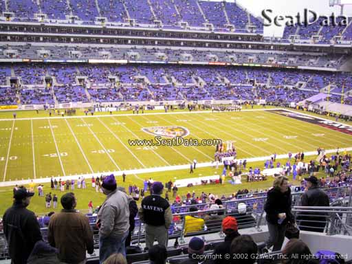 View from Section 229 at M&T Bank Stadium, Home of the Baltimore Ravens