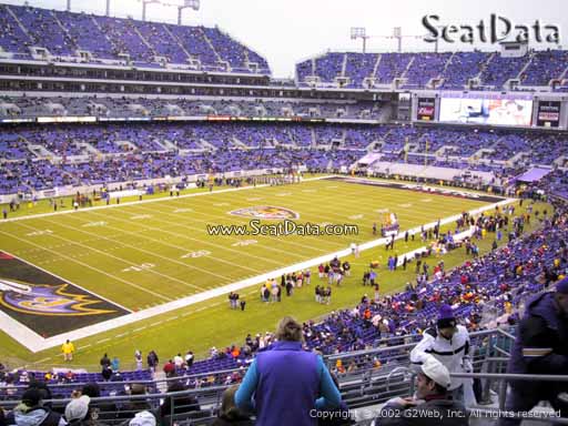 View from Section 233 at M&T Bank Stadium, Home of the Baltimore Ravens