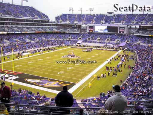 View from Section 236 at M&T Bank Stadium, Home of the Baltimore Ravens