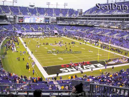 Seat view from section 243 at M&T Bank Stadium, home of the Baltimore Ravens