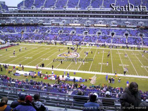 Seat view from section 252 at M&T Bank Stadium, home of the Baltimore Ravens