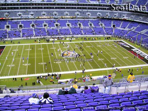 Seat view from section 501 at M&T Bank Stadium, home of the Baltimore Ravens