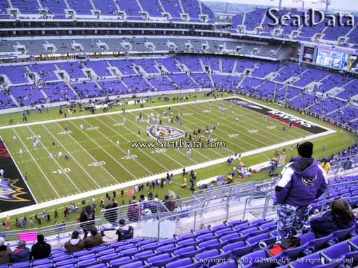 Seat view from section 504 at M&T Bank Stadium, home of the Baltimore Ravens