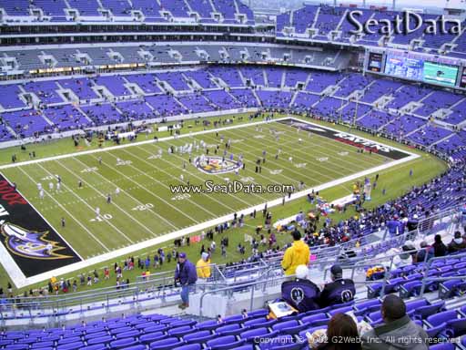 Seat view from section 505 at M&T Bank Stadium, home of the Baltimore Ravens