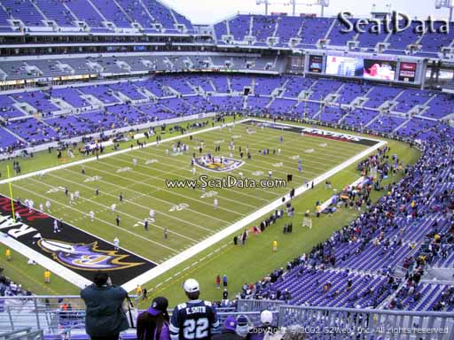Seat view from section 507 at M&T Bank Stadium, home of the Baltimore Ravens