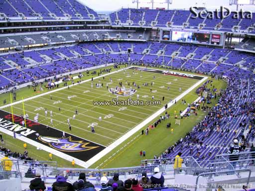 Seat view from section 508 at M&T Bank Stadium, home of the Baltimore Ravens