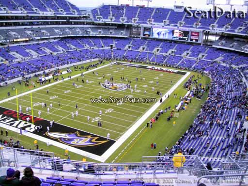 Seat view from section 509 at M&T Bank Stadium, home of the Baltimore Ravens