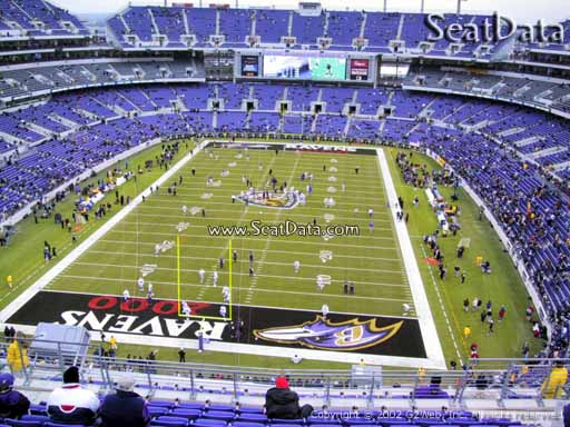Seat view from section 512 at M&T Bank Stadium, home of the Baltimore Ravens