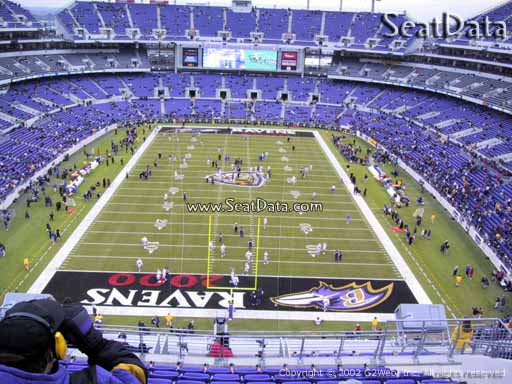 Seat view from section 513 at M&T Bank Stadium, home of the Baltimore Ravens