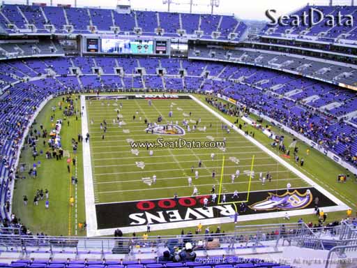 Seat view from section 515 at M&T Bank Stadium, home of the Baltimore Ravens
