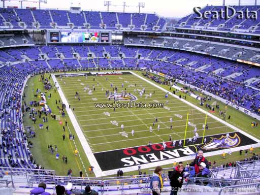 Seat view from section 516 at M&T Bank Stadium, home of the Baltimore Ravens