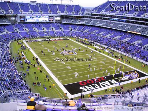 Seat view from section 517 at M&T Bank Stadium, home of the Baltimore Ravens
