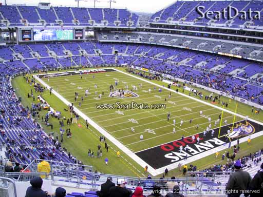 Seat view from section 518 at M&T Bank Stadium, home of the Baltimore Ravens