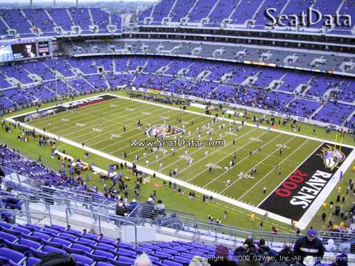 Seat view from section 521 at M&T Bank Stadium, home of the Baltimore Ravens
