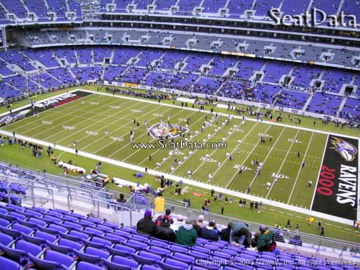 Seat view from section 523 at M&T Bank Stadium, home of the Baltimore Ravens