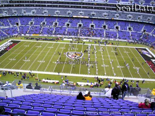 Seat view from section 526 at M&T Bank Stadium, home of the Baltimore Ravens