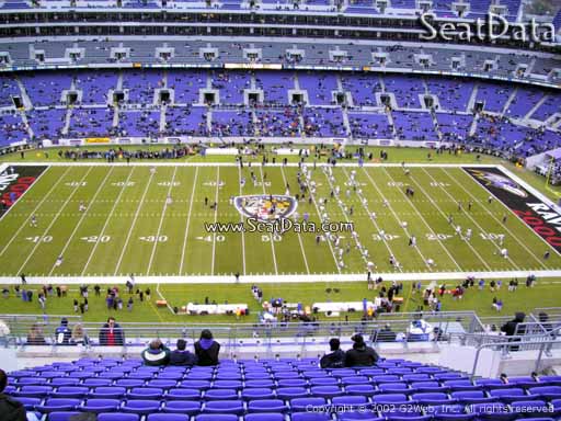 Seat view from section 527 at M&T Bank Stadium, home of the Baltimore Ravens