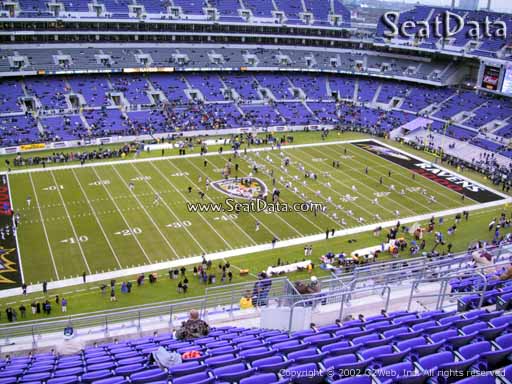 Seat view from section 530 at M&T Bank Stadium, home of the Baltimore Ravens