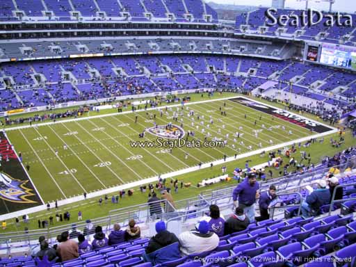 Seat view from section 531 at M&T Bank Stadium, home of the Baltimore Ravens