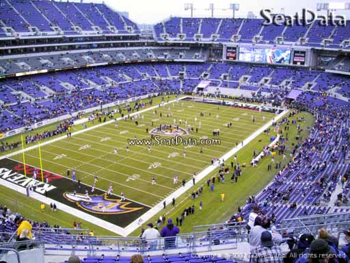 Seat view from section 535 at M&T Bank Stadium, home of the Baltimore Ravens