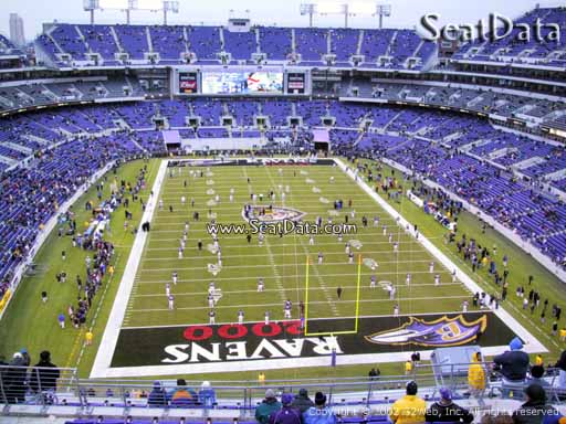 Seat view from section 541 at M&T Bank Stadium, home of the Baltimore Ravens