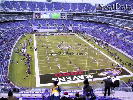 Seat view from section 542 at M&T Bank Stadium, home of the Baltimore Ravens