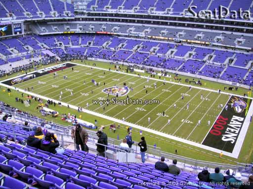 Seat view from section 549 at M&T Bank Stadium, home of the Baltimore Ravens