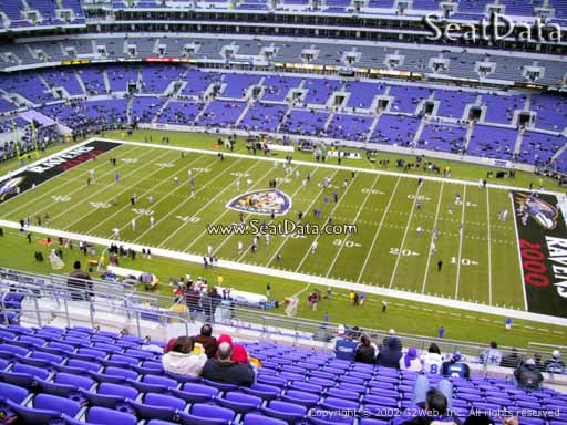 Seat view from section 551 at M&T Bank Stadium, home of the Baltimore Ravens