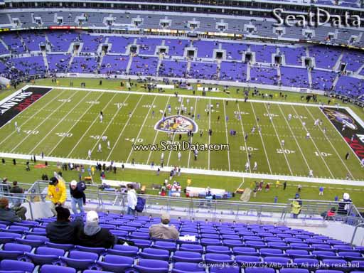 Seat view from section 553 at M&T Bank Stadium, home of the Baltimore Ravens