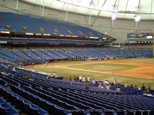 Seat view from section 126 at Tropicana Field, home of the Tampa Bay Rays