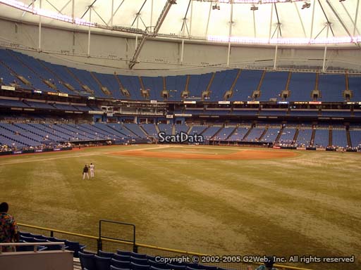 Seat view from section 148 at Tropicana Field, home of the Tampa Bay Rays