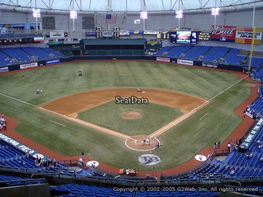 Seat view from section 301 at Tropicana Field, home of the Tampa Bay Rays
