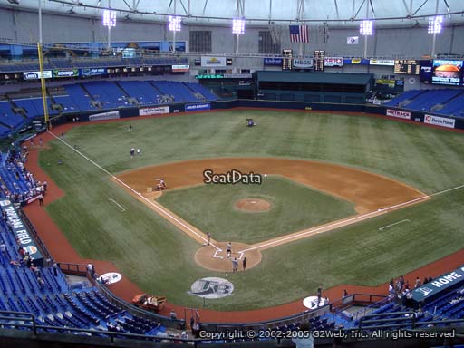 Seat view from section 302 at Tropicana Field, home of the Tampa Bay Rays