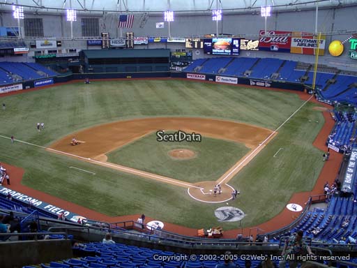 Seat view from section 303 at Tropicana Field, home of the Tampa Bay Rays
