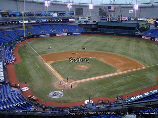 Seat view from section 304 at Tropicana Field, home of the Tampa Bay Rays