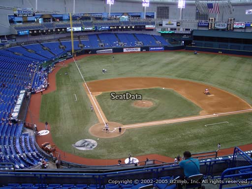 Seat view from section 306 at Tropicana Field, home of the Tampa Bay Rays