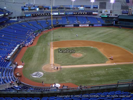 Seat view from section 308 at Tropicana Field, home of the Tampa Bay Rays