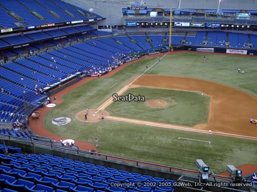 Seat view from section 312 at Tropicana Field, home of the Tampa Bay Rays
