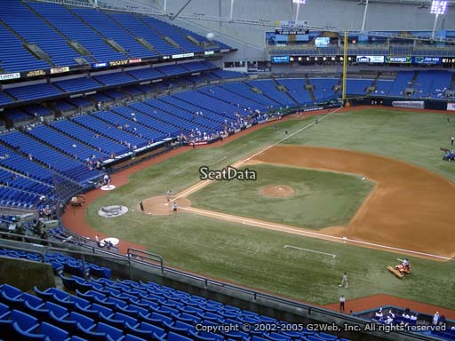 Seat view from section 314 at Tropicana Field, home of the Tampa Bay Rays