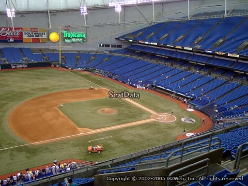 Seat view from section 315 at Tropicana Field, home of the Tampa Bay Rays