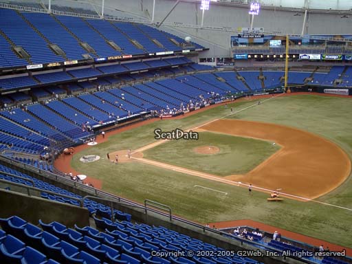 Seat view from section 316 at Tropicana Field, home of the Tampa Bay Rays