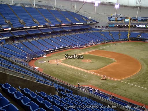 Seat view from section 318 at Tropicana Field, home of the Tampa Bay Rays